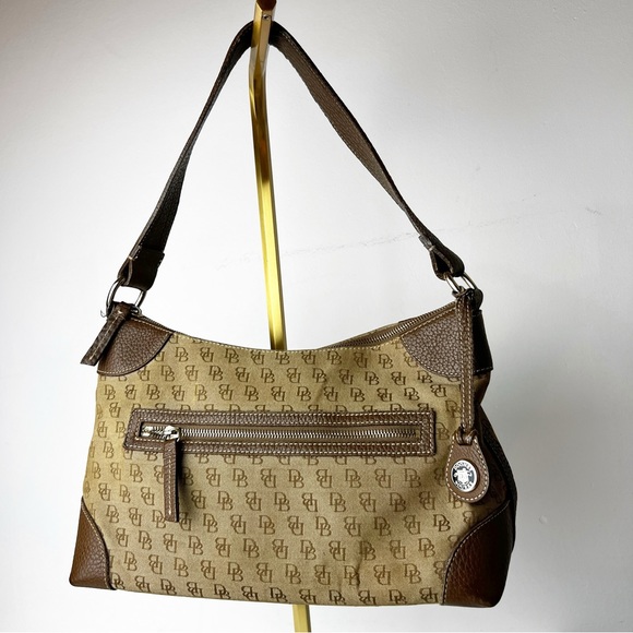 Dooney & Bourke Brown Monogram Signature Hobo - Picture 2 of 14